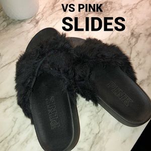 Faux Fur Slides